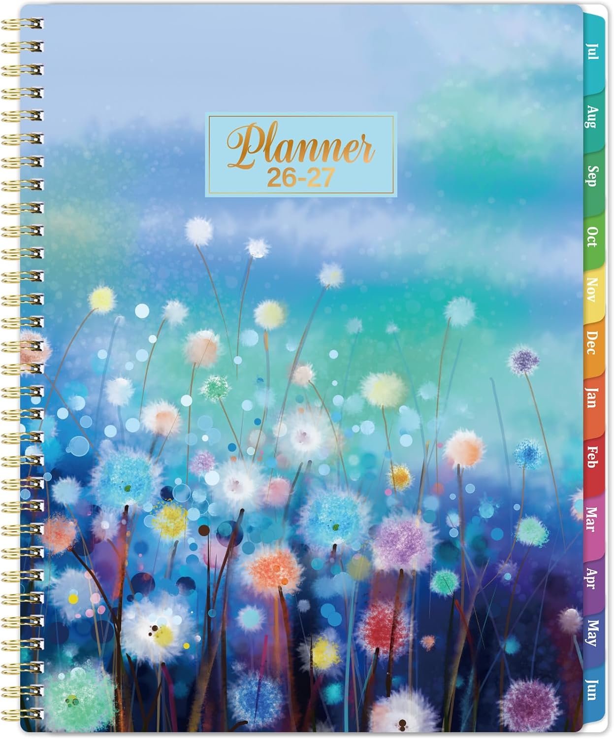 Planner 2026-2027 – Academic Planner 2026-2027, Weekly and Monthly Planner 26-27, Calendar Planner, Jul. 2026 – Jun. 2027, 11” x 8.5”, Colorful Tabs, Back Pocket, Holidays, Twin-Wire Binding