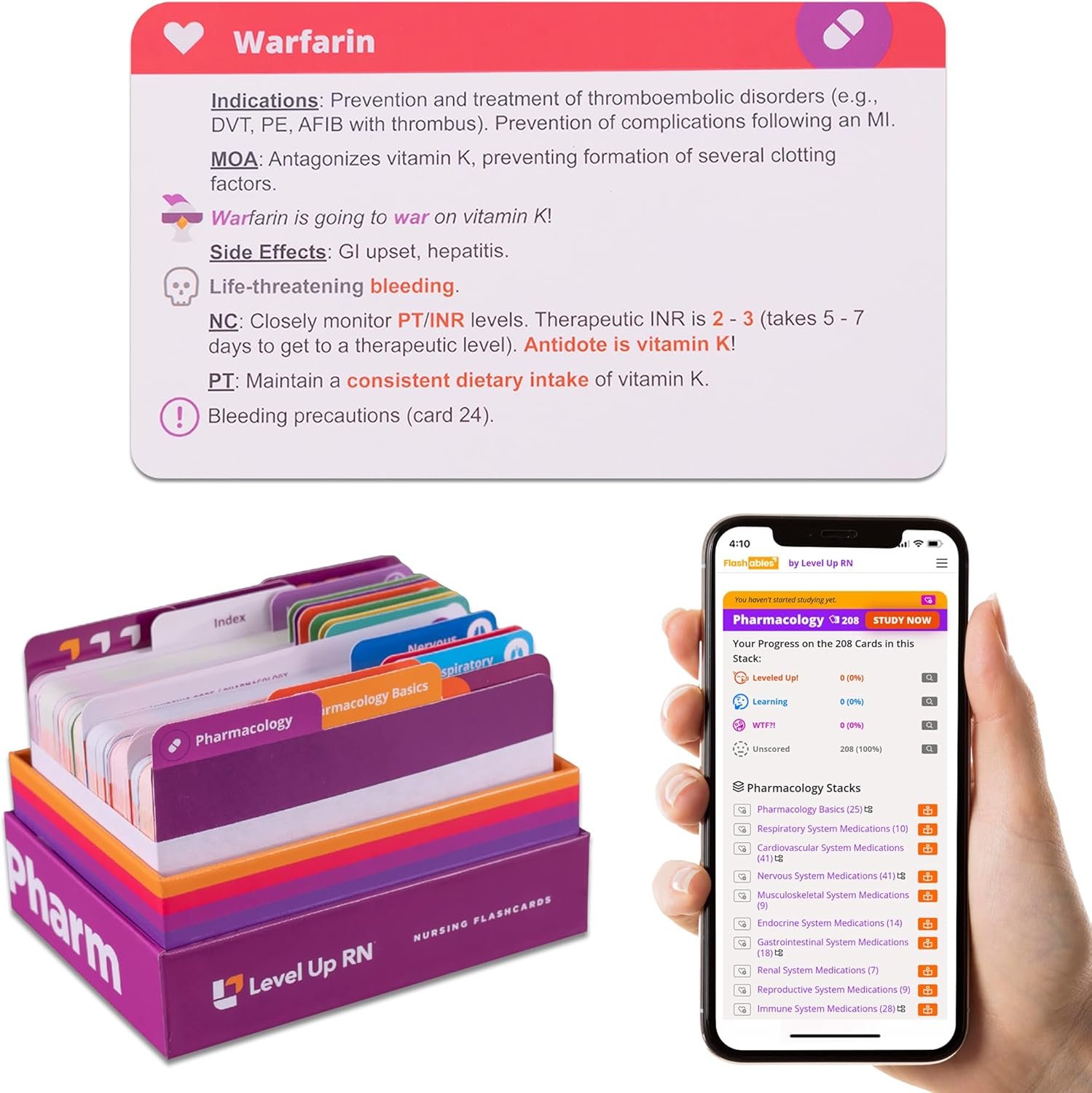 Pharmacology Flash Cards – No Fluff – Nursing School Essentials for Students – 2026 NCLEX ATI HESI Review LPN RN Flash Cards (223 Cards)