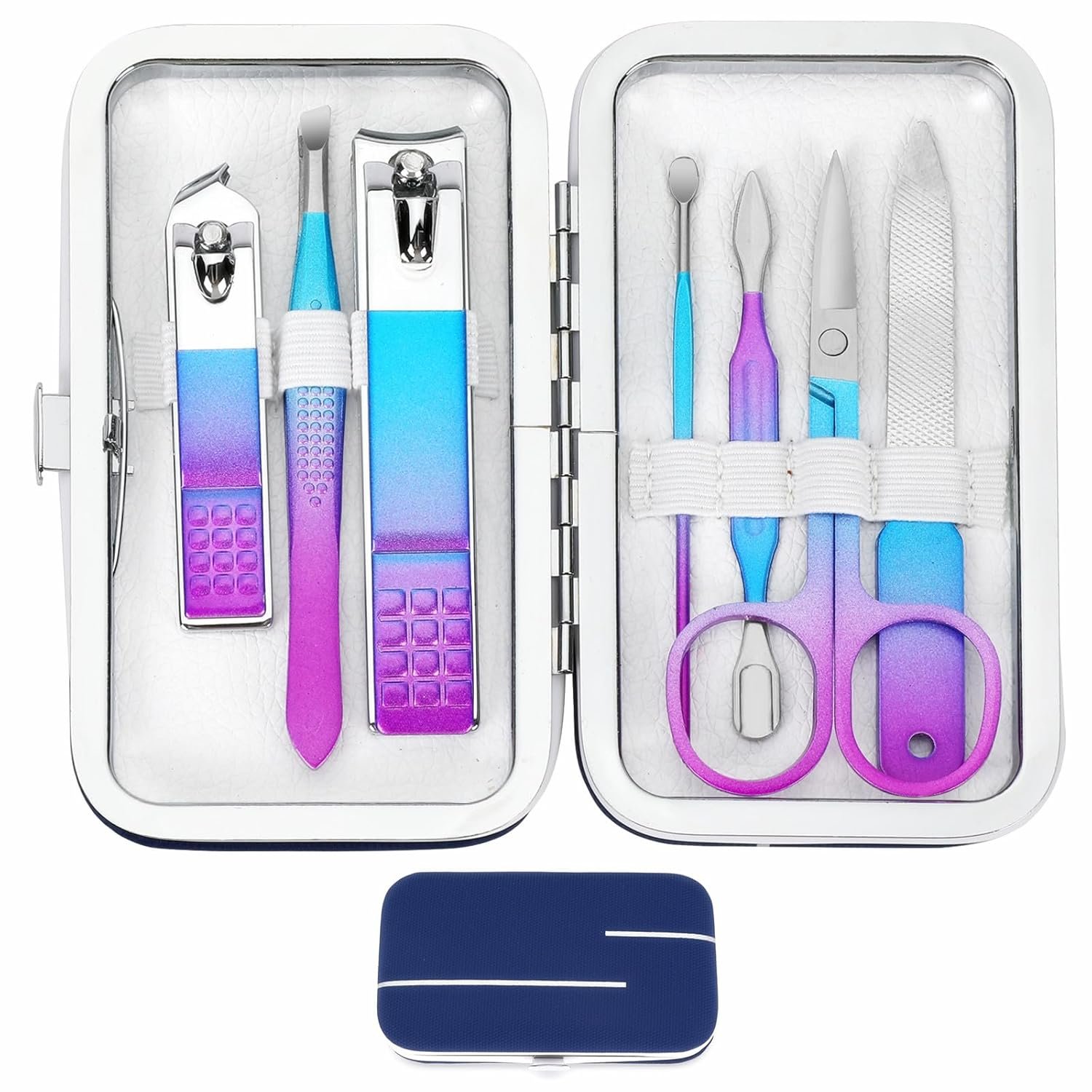 Manicure Set Nail Clipper Set Women Men Travel Manicure Kit Nail Clipper Kit Personal Care Tools with Case Manicure Pedicure Tools Grooming Kit Valentine’s Day Gifts for Women Men Teens Family Friends