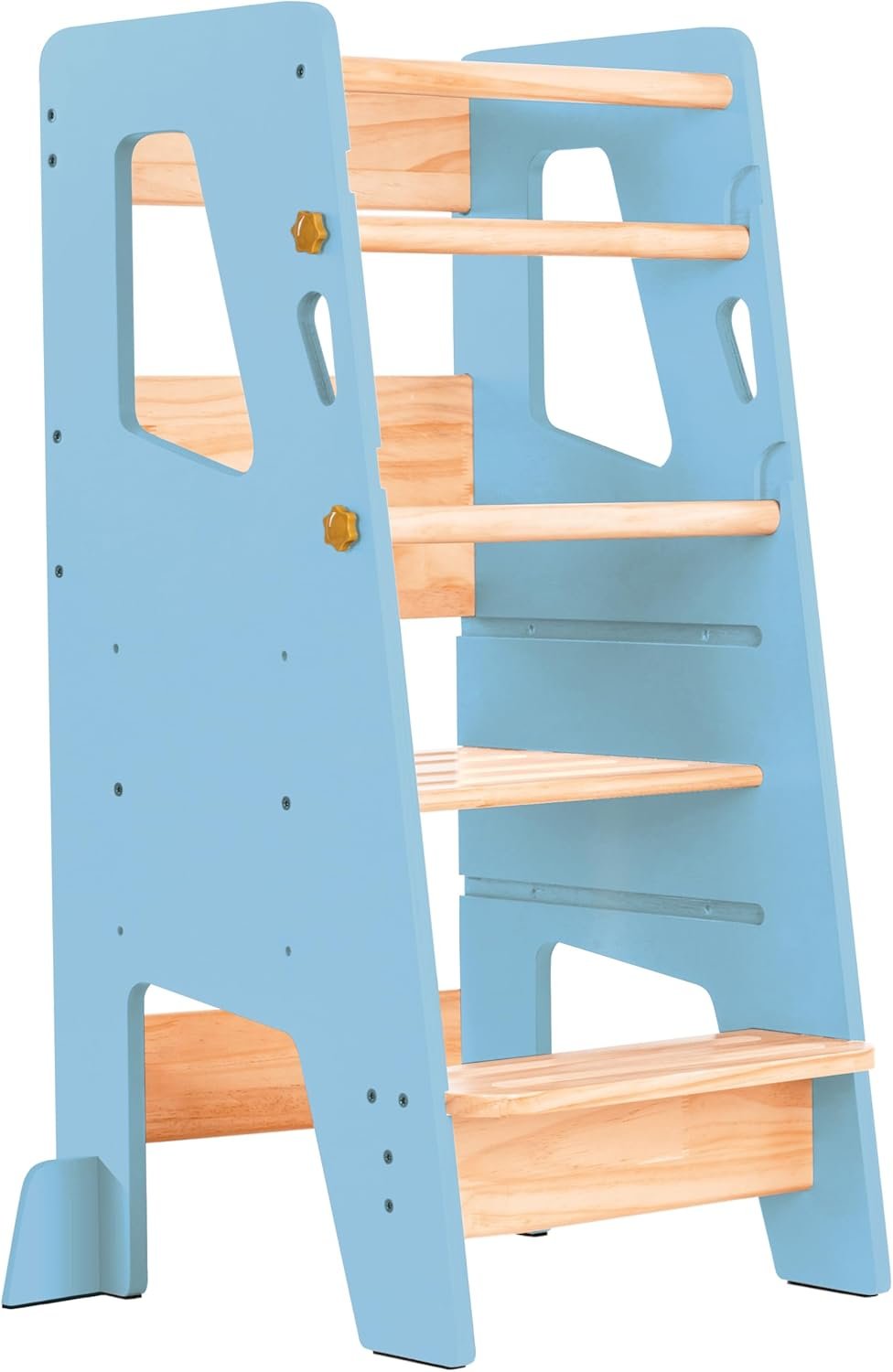 OCODILE Toddler Standing Tower – Adjustable Height Toddler Kitchen Stool Helper – Ideal Kids Kitchen Step Stool for Learning New Skills – Extra Secure with Safety Feet – Blue