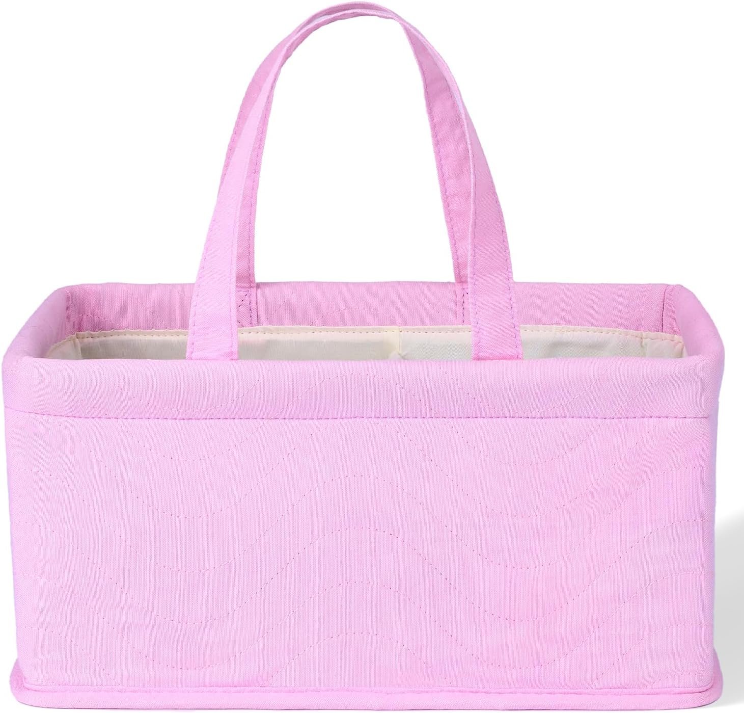Mr. Pen Baby Diaper Caddy Organizer, Pink Quilted Fabric, Car Diaper Caddy, Portable