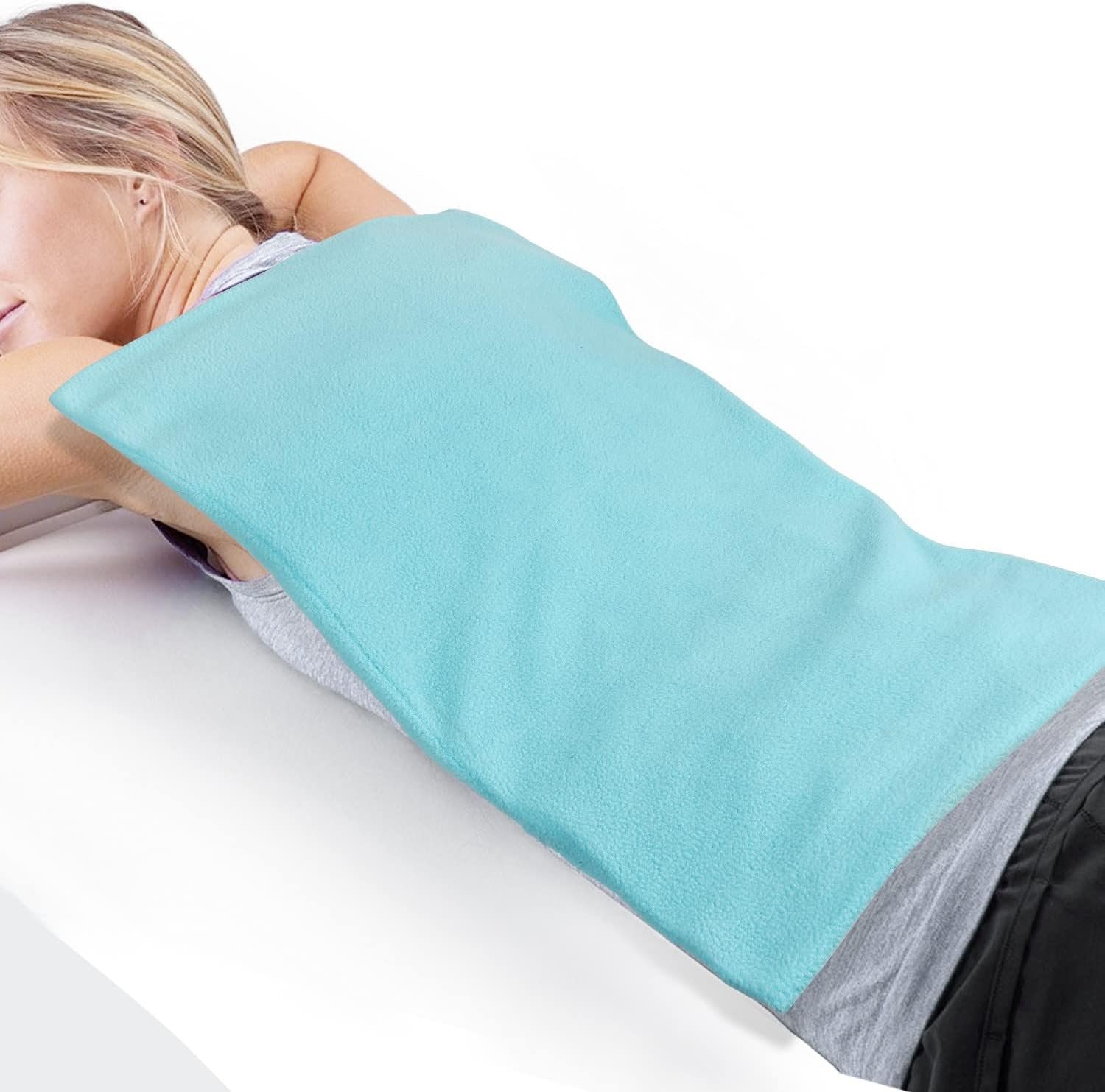 Tutmyrea 12″x21″ Extra Large Gel Ice Pack with Soft Fabric Cover, Reusable Cold Compress for Back, Knee, Hip, Sciatica