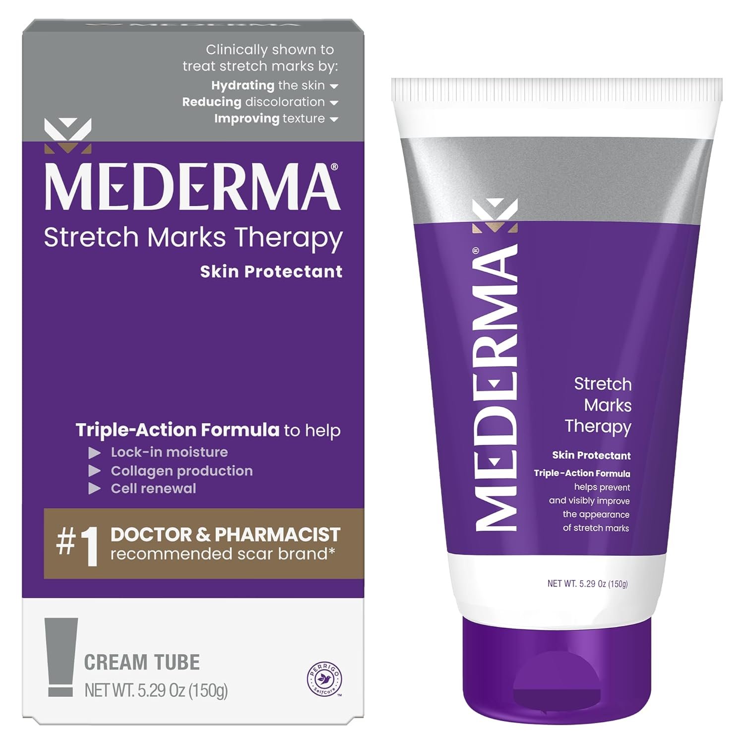 Mederma Stretch Marks Therapy – Prevents & Treats Stretch Marks, Safe for Pregnancy & Breastfeeding, Hydrates & Nourishes Skin, 5.29 oz (150g)