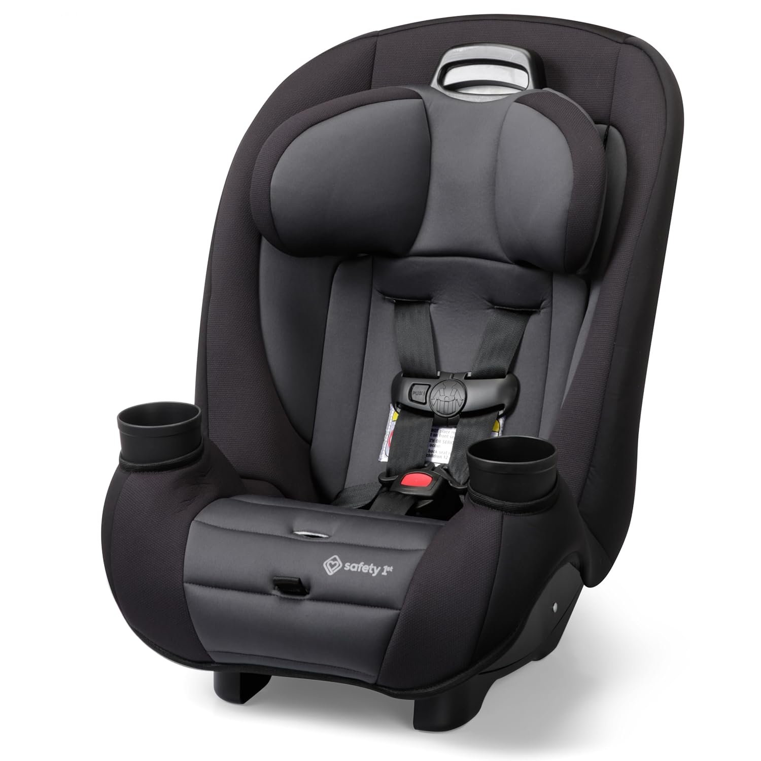 Safety 1st Ellaris 3-in-1 Convertible Car Seat, Slim Fit Design, Rear & Forward-Facing, 5-Position Headrest, 3-Across Fit, Travel-Friendly with Machine-Washable Seat Pad, Smokey Haze