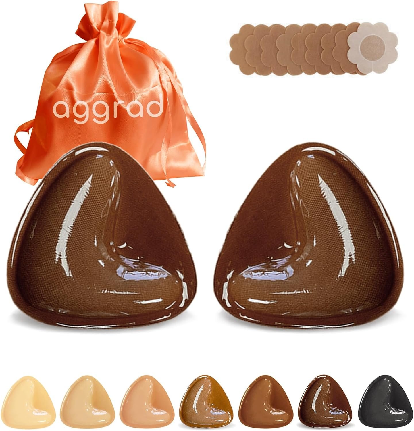 Double-Sided Sticky Bra Pads Inserts Ultra Instant Volume Push up Stick on Bra for Women Swimsuit Bikini Dresses