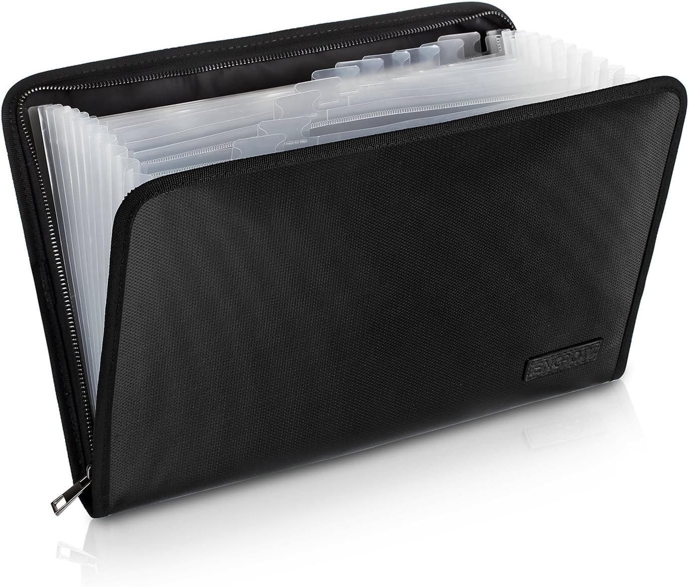 ENGPOW Fireproof File Folder Fireproof Fire and Water Resistant Money Document Bag with A4 Size 13 Pockets Zipper Closure Non-Itchy Silicone Coated Portable Filing Organizer Pouch(14.3″ x 9.8″)
