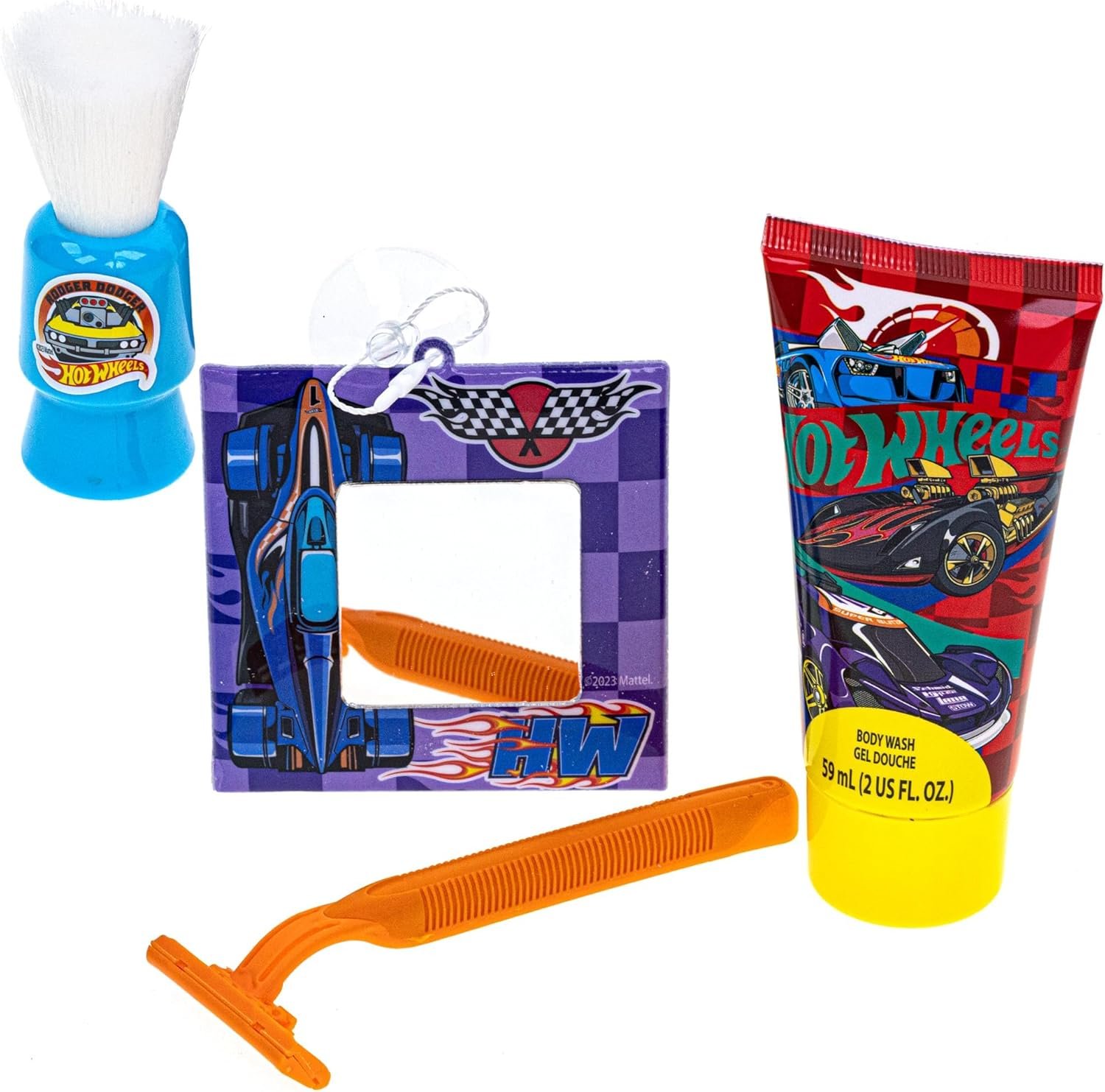 Townley Girl Hot Wheels- My First Shaving and Grooming Pretend Play Kit Safe for Kids, Boys Ages 3+, Yellow