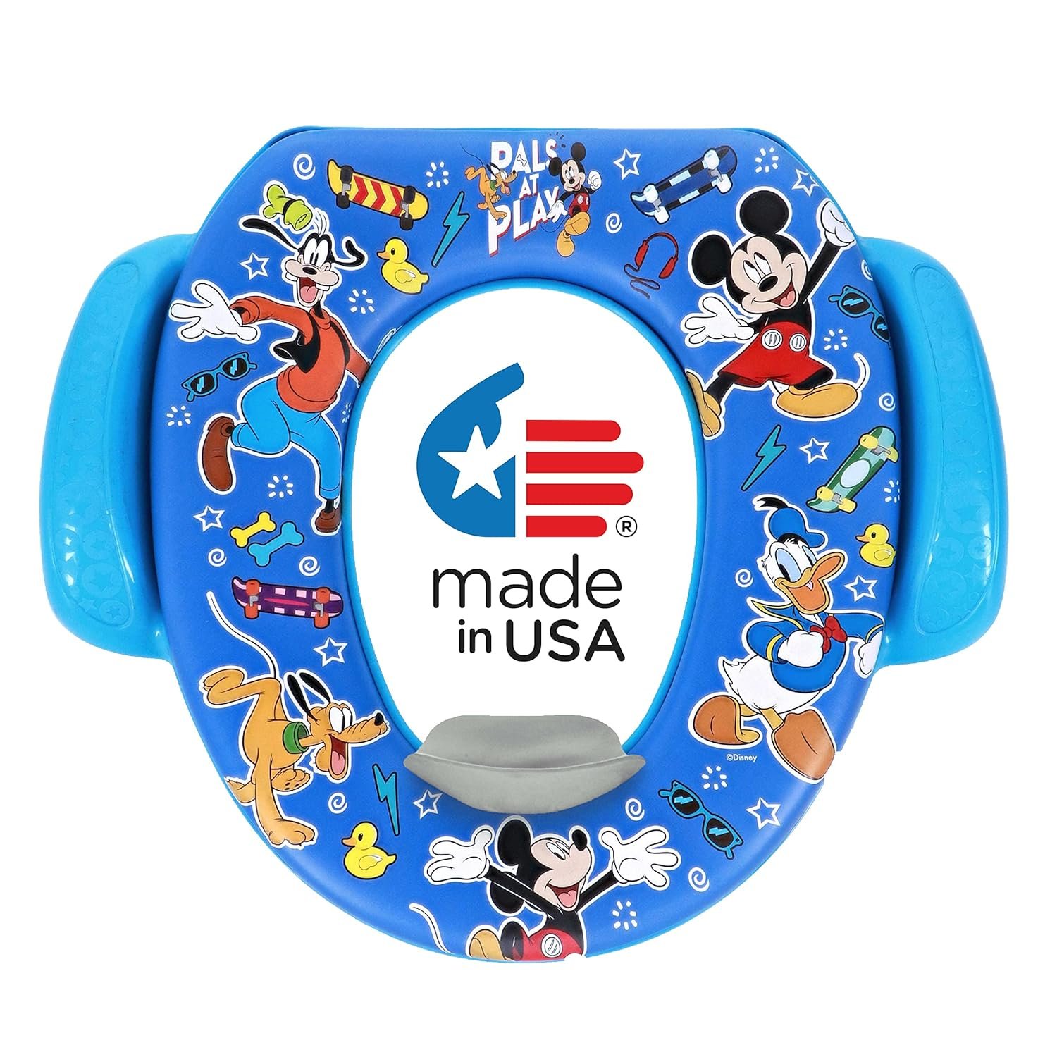 Disney Mickey Mouse “Pals at Play” Soft Potty Seat and Potty Training Seat – Soft Cushion, Baby Potty Training, Safe, Easy to Clean