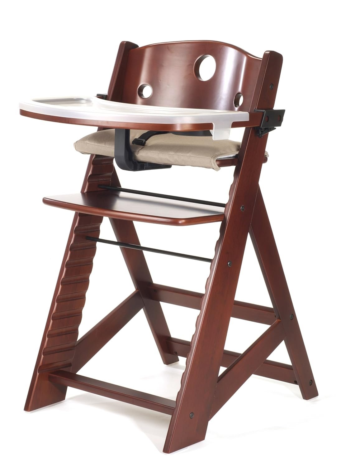Height Right High Chair with Tray, Mahogany