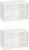 Feadily 2PCS Small Drawer Organizer for Desk, Desktop Drawer Organizer with 9 Clear Drawers, Plastic Desktop Storage Drawers 7.1 Inch x 3 .9 Inch x 4.7 Inch, White