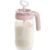 Papablic Glass Breastmilk Pitcher, Fast Baby Formula Maker with Mixing Handle Lid, Wide Mouth Mason Jar Breast Milk Storage Container with Flip-Lock Spout, BPA-Free, Pink.