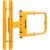 Global Industrial Adjustable Spring-Loaded Safety Swing Gate, 16″ to 26″W Opening, Self-Closing Safety Gate, Powder Coated High-Visibility Yellow, 13″H