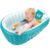 Inflatable Bathing Tub for Toddler,Non Slip Safety Thick Cushion Central Seat,Portable Travel Seat Baths Baby Swimming Pool for 0-5 Year(Blue)