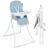 INFANS Baby High Chair, Quick Folding Portable Highchair for Babies and Toddlers with Adjustable Footrest Removable Dishwasher Tray PU Seat, Compact Highchairs for Baby Age 6-36 Months