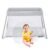 HONEY JOY Baby Travel Crib, Portable Pack and Play Travel Bassinet with Carry Bag, Lightweight Baby Playpen w/Washable Mattress, Side Zipper Door, Large Foldable Play-Yard for Infant Boy Girl (Sliver)
