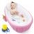 PandaEar Baby Inflatable Bathtub, Portable Travel Baby Infant Bath Tub Toddler Bathtub with Air Pump, Foldable Non-Slip Shower Basin Mini Air Swimming Pool for Newborn (Pink)