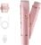 Bikini Trimmer for Women, 2 in 1 Electric Razor & Bikini Shaver for Womens IPX7 Waterproof Body Hair Trimmer and Facial Hair Remover,Pink