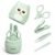 Baby Nail Kit, 4-in-1 Baby Nail Care Set with Cute Case, Baby Nail Clippers, Scissors, Nail File & Tweezers, Baby Manicure Kit and Pedicure kit for Newborn, Infant, Toddler, Kids-Owl Green