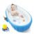 PandaEar Baby Inflatable Bathtub, Portable Travel Baby Infant Bath Tub Toddler Bathtub with Air Pump, Foldable Non-Slip Shower Basin Mini Air Swimming Pool for Newborn (Blue)
