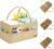 Feagar Baby Diaper Caddy Organizer, 15 Inch Large with 8 Pockets & 2 Dividers, Portable Nursery Storage Basket & Car Organizer for Changing Table, Travel (Khaki)