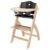 Abiie Beyond Junior Wooden High Chair with Tray – Adjustable and Convertible High Chair for Babies and Toddlers – 6 Months to 250 Lb – Water Resistant – Natural Wood/Black Pearl Cushion