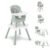 Jeep Milestone 6-in-1 High Chair by Delta Children – High Chair Converts to Stool, Booster Seat, Toddler Chair, Activity Table and Desk and Chair, Sage Green