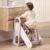Mloong Kids Step Stool Foldable for Bathroom Sink, Easy Folding Non-Slip Bathroom Stool Toilet Potty Training, Adjustable Toddler Ladder Kitchen Counter Helper