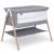 Simmons Kids Koi by The Bed Bassinet with Breathable Mesh and Natural Beechwood Legs, Dove Grey