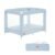 Dream On Me Fisher-Price Play All Day Portable Playard, ASTM Certified, Ideal for Babies & Toddler, One-Hand Fold, Breathable Mesh, Travel Playard with Carry Bag, Easy to Clean – Moonmist