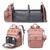Jeryswet Baby Diaper Bags with Changing Station, Waterproof Large Capacity Diaper Bag Backpack for Moms Dads with USB Charging Port and Stroller Straps, Baby Shower Gifts, Pink
