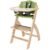 Abiie Beyond Junior Wooden High Chair with Tray – Adjustable and Convertible High Chair for Babies and Toddlers – 6 Months to 250 Lb – Water Resistant – Natural Wood/Olive Cushion