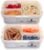 2 Pack Mini Snackle Box Container – 4 Compartment Divided Serving Tray with Lid for Meal Prep, Lunch, School – Dishwasher Safe, Reusable Travel Snack Box for Candy, Fruits, Snacks