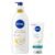 NIVEA Sheer Hydration Skin Firming Body Lotion (16.9 Fl Oz) + Skin Firming & Toning Body Gel Cream with Hyaluronic Acid (6.7 Oz), Enriched with Q10 and Vitamin C