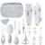 Lictin Baby Healthcare and Grooming Kit, 26 in 1 Rechargeable Nail Trimmer Electric Set,Safe File with Auto Light, Newborn Nursery Health Care Portable Safety Set for Infant Toddlers Boys Girls, Grey