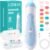COSLUS C52 Rechargeable Baby Nail File: Cordless Baby Nail Trimmer Electric, Baby Nail Clipper with 5 Speeds & 6 Grinding Heads for Baby Kid, CPC Certified & Quiet Design – Safe for Sleep Trim, Blue