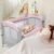 SIMPLGIRL 5-in-1 Pink Baby Bassinet Bedside Crib, Pack n Play Long Next to Parents Bed Crib, Foldable Playard, Playpen Travel Bed Nursery Center for Girl Infant Newborn