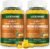 2 Pack Vegan 100MG Iron Supplement Gummies for Women & Men – with Vitamin C, A, B for Adults & Kids – Energy Support for Iron Deficiency, Anemia – Pineapple Flavor (120 Ct)