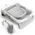 Collapsible Baby Bathtub with Newborn Sling, Baby Bath Tub with Quick Drainage Design, Infant Bathtub for Newborns to Toddlers (0-24 Months) (Grey)