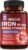Iron Supplement for Women & Men, 65mg Ferrous Bisglycinate Chelate, Slow Release Iron with Vitamins A C E B6, B12, Folate, Organic Spinach & Beet Root Powder, for Blood Flow & Energy Support, 60 Caps