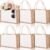 SOUJOY 6 Pack Burlap Tote Bags, Reusable Jute Gift Bags with Handles, Water Resistant Beach Bag, 14.7″ x 9.8″ x 4.5″ Canvas Grocery Shopping Bag for Bridesmaid, DIY, Shopping, Wedding, Christmas