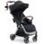 Babideal Lightweight Travel Stroller for Baby, Self-Folding Toddler Stroller with Large Canopy, Full-Reclining Seat, Cup Holder Included – Newborn to 50lbs. (Black)