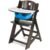 Keekaroo Height Right™ High Chair with Infant Insert & Tray, Espresso/Aqua (0051424KR-0001)
