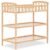 Dream On Me Emily Changing Table, Compact and Lightweight, Solid New Zealand Pinewood, Elevated Safety Rails, Two Storage Shelves, Includes Water-Resistant 1″ Changing Pad — Natural