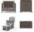 Child Craft Scout 4-in-1 Convertible Baby Crib Nursery Furniture Set – Baby Bed, Dresser with Changing Table Topper, Glider Chair, and Toy Box for Babies, Toddlers and Kids (4 Piece – Dapper Gray)