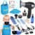 Barber Shop Pretend Play Toy, Kids Hair Salon Toys, Kids Shaving Kit for Boys Ages 3+ with Blow Dryer, Electric Shaver Toys, Tool Bag and Stylist Shave Barber Accessories for Role Play (Black)