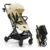 Compact Fold Baby Stroller, Lightweight Travel Toddler Stroller with One-Click Fold, Extendable UPF50+ Canopy, Cup Holder, UV Protected and Waterproof, One-Hand Folding – Beige