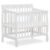 Dream On Me Aden 4-in-1 Convertible Mini Baby Crib in White, GreenGuard Gold & BSA, Sustainable Pinewood, Non-Toxic Finish, 3 Mattress Heights, Converts to Mini Day & Twin-Size Bed