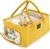 Baby Diaper Caddy Basket Organizer-Sturdy, Breathable & Washable – Stylish Storage, Portable, Car Caddy Organizer, Nursery, Baby Gift Registry Newborn Essentials (Yellow)