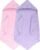 Synrroe 2 Pack Hooded Muslin Cotton Baby Towels, 32x32Inch, Pink & Purple