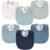 Konssy 6-Pack Muslin Baby Bibs for Boys & Girls, Soft Cotton Absorbent Bandana Drool Bibs for Drooling & Teething